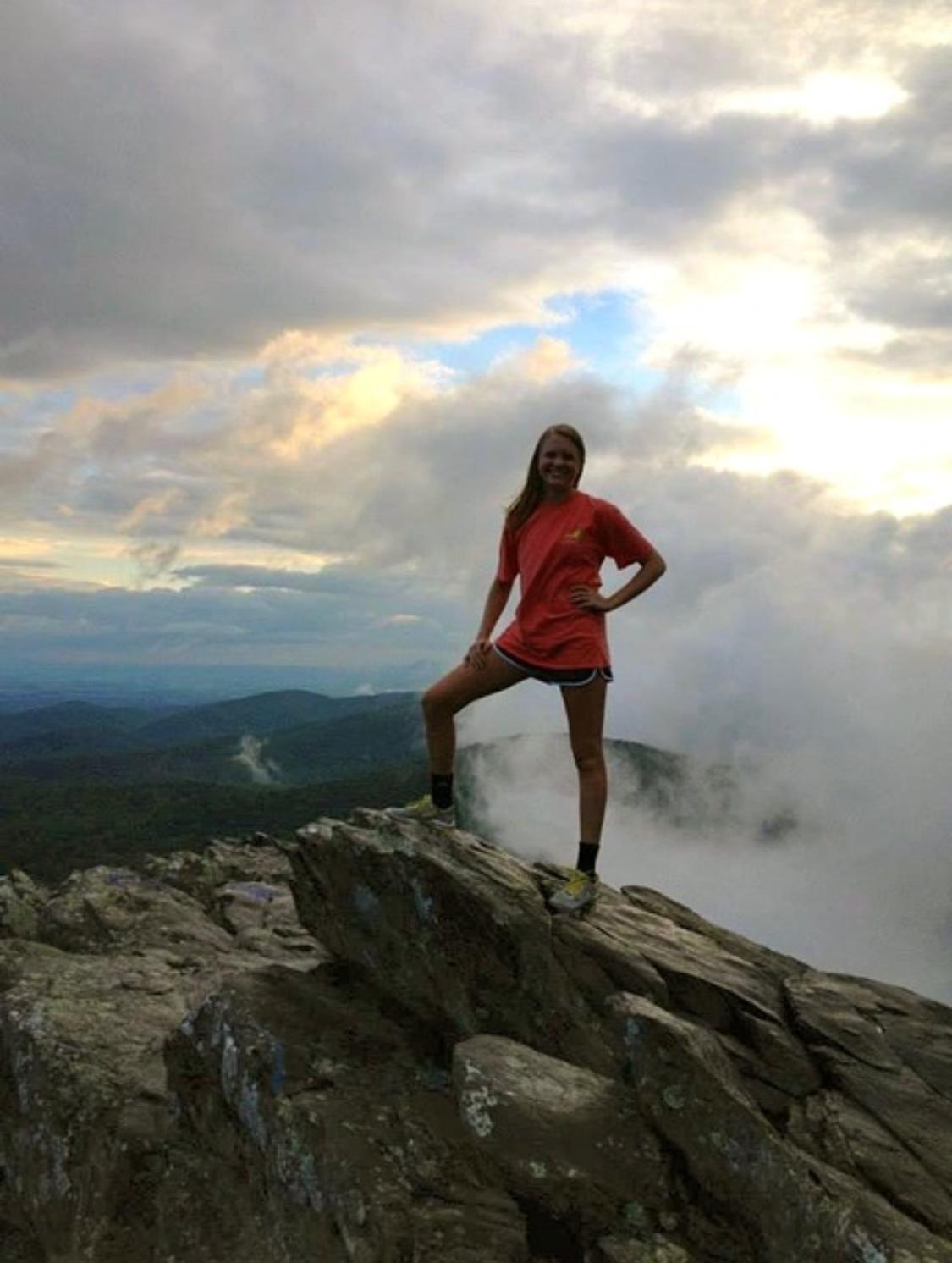 Shelley Goldsmight mountain climbing